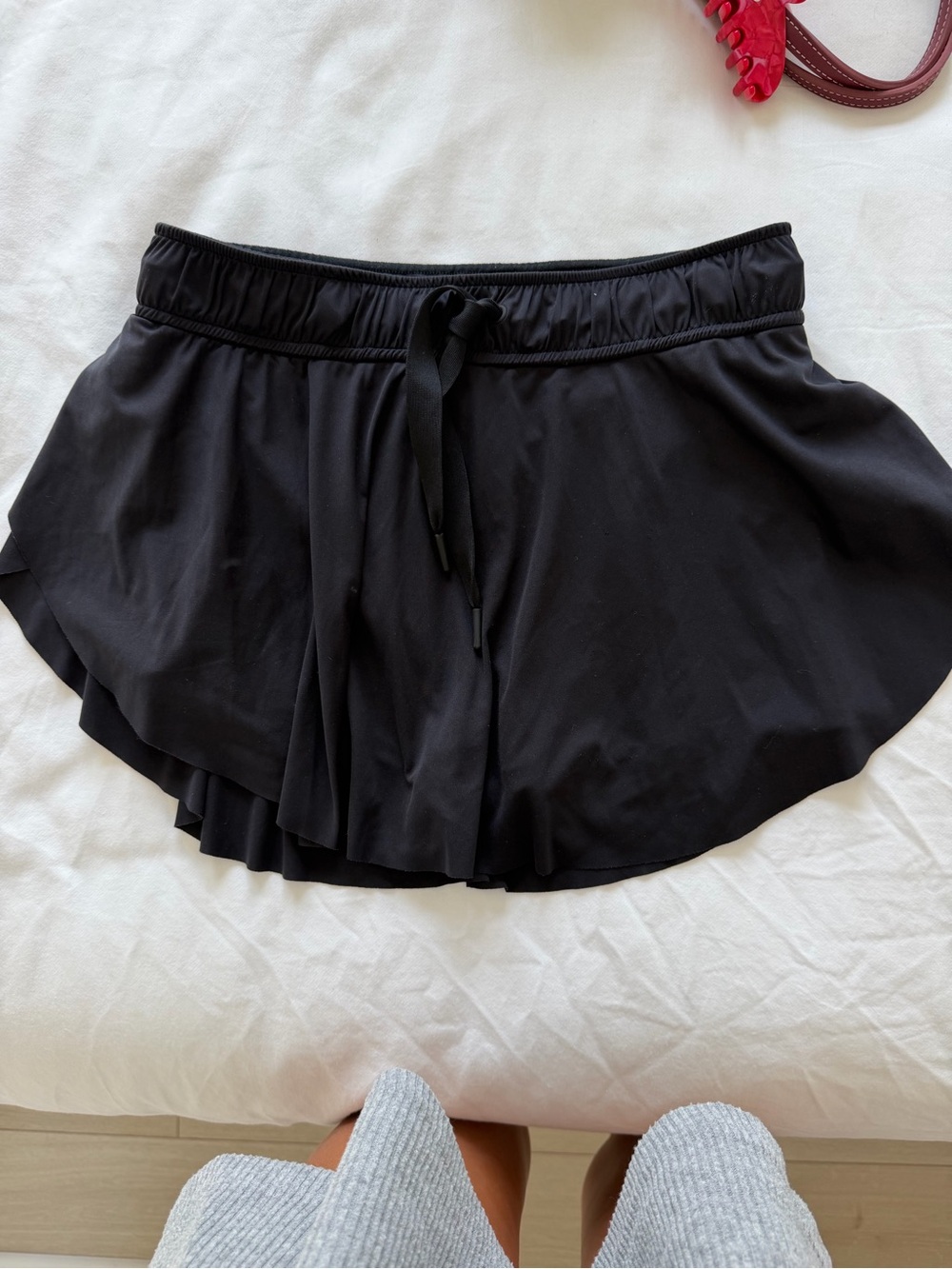 FP Movement by Free People Black Athletic Skort with Drawstring Waist